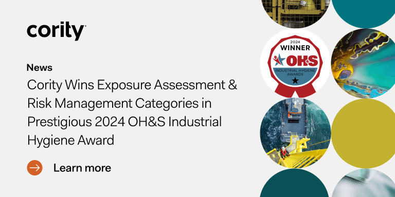 Cority wins the 2024 Industrial Hygiene Award for excellence in Exposure Assessment and Risk Management categories.