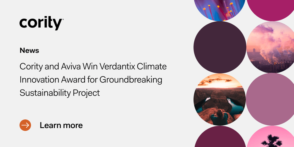 Cority and Aviva Win Verdantix Climate Innovation Award for Groundbreaking Sustainability Project