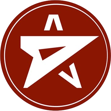 A white stylized letter A with angular design and arrow elements, representing ESG Advisory Services, inside a solid maroon circle with a double-lined border.